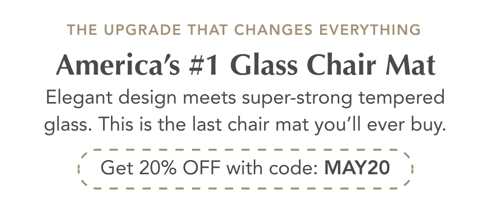 America's #1 Glass Mat Now 20% Off With Code: MAY20