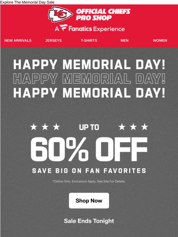Happy Memorial Day! Save Up To 60%