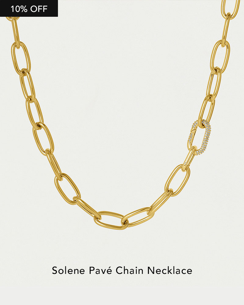 Solene Pavé Chain Necklace.