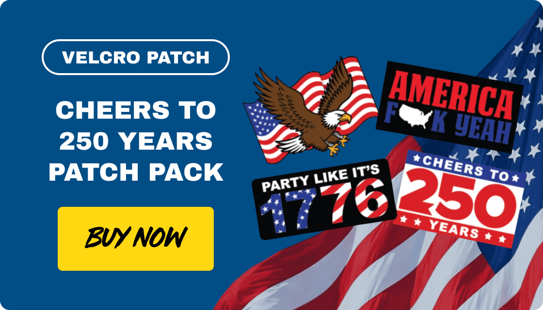 Velcro patch Cheers to 250 years patch pack. Buy now