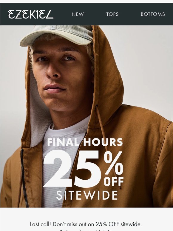 LAST CALL! 25% OFF Sitewide