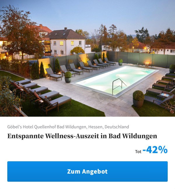 Entspannte Wellness-Auszeit in Bad Wildungen