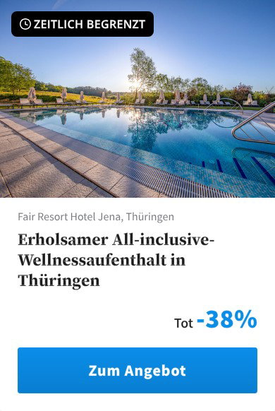 Erholsamer All-inclusive-Wellnessaufenthalt in Thüringen