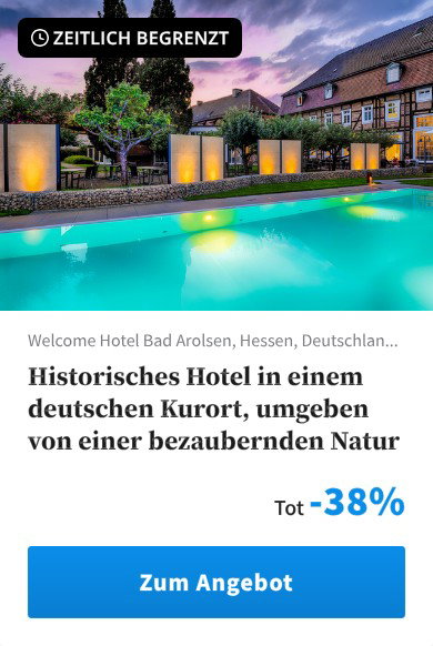 Historisches Hotel in einem deutschen Kurort, umgeben von einer bezaubernden Natur