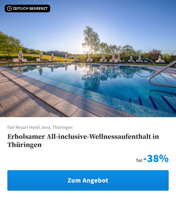 Erholsamer All-inclusive-Wellnessaufenthalt in Thüringen