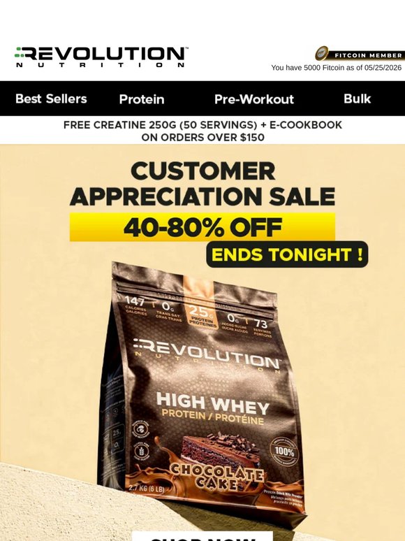 Stock Up Before Midnight 💥 Customer Appreciation Sale Ends Tonight