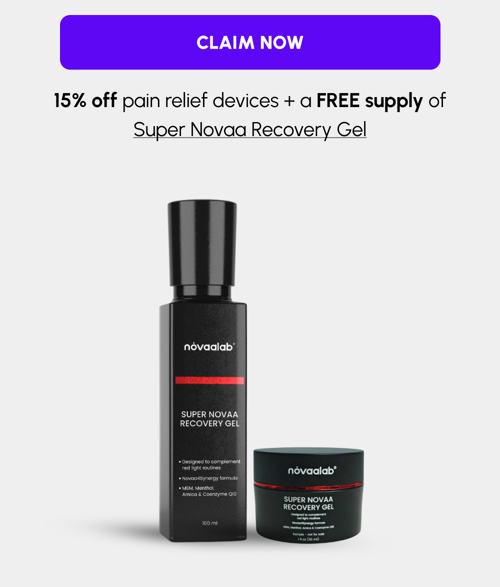 Super Novaa Recovery Gel Launch Sale | Ends Tomorrow! | [EXPLORE THE SALE] | 15% off pain relief devices + a FREE supply of Super Novaa Recovery Gel | Shop the sale | [EXPLORE THE SALE]