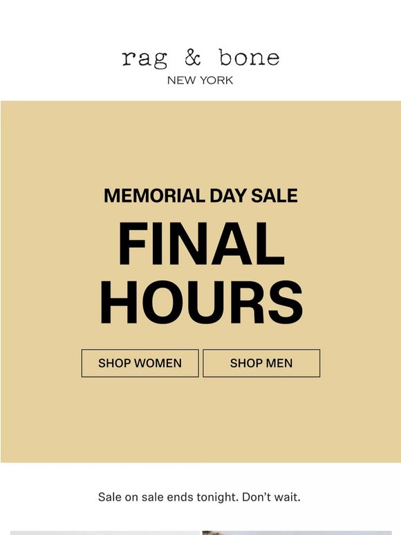 Final Hours: Extra 30% Off Sale