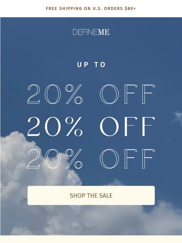 Last call for 20% off 💫