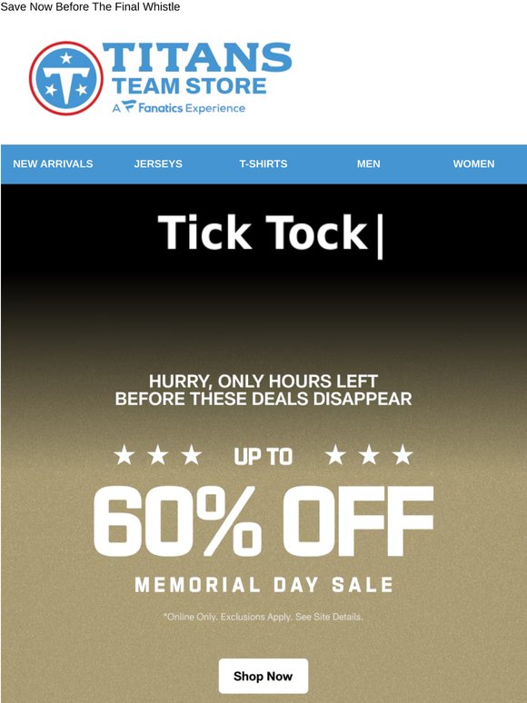 Last Call! Memorial Day Sale Ends Soon