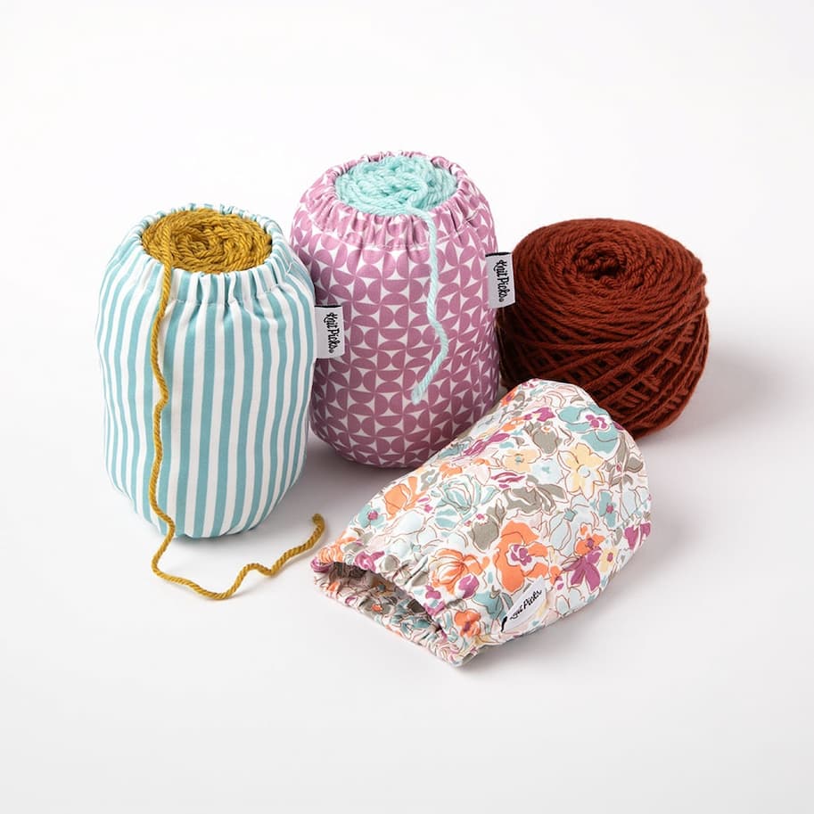 Fabric yarn cozies. >>