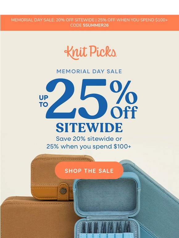 25% Off Your Summer Knitting