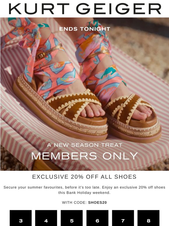 Ends Tonight | 20% Off All Shoes
