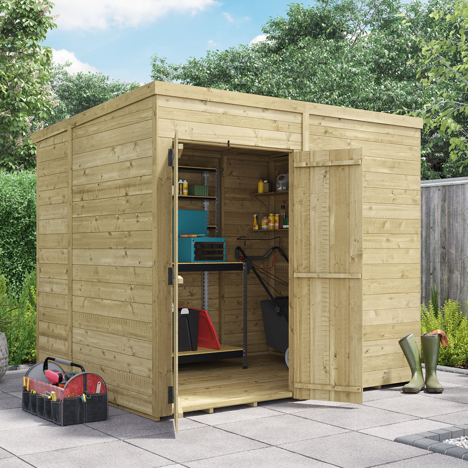 Image of BillyOh Switch Pressure Treated Tongue and Groove Pent Shed