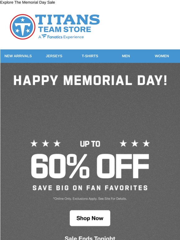 Happy Memorial Day! Save Up To 60%
