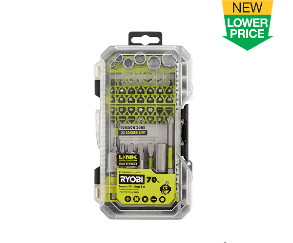 70 PC. Impact Rated Driving Bit Set