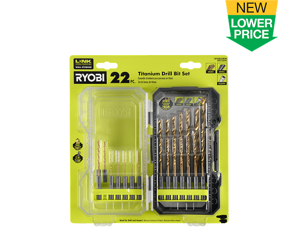 22 PC. Titanium Drill Bit Set