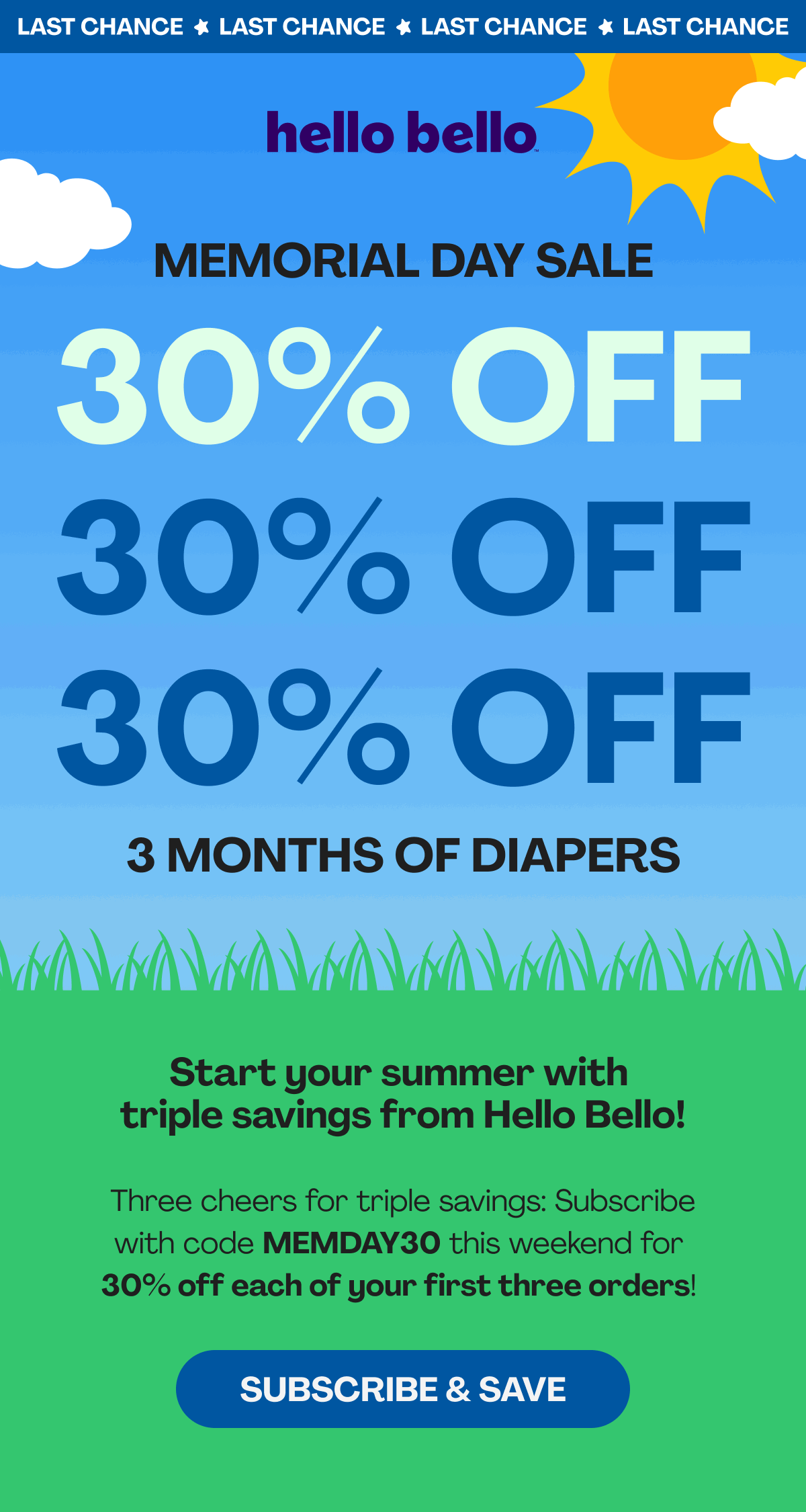 30% Off Your First 3 Orders! Use code MEMDAY30 at checkout.