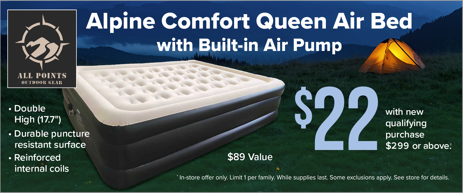 Queen Air Mattress Premium Stripe May 2026