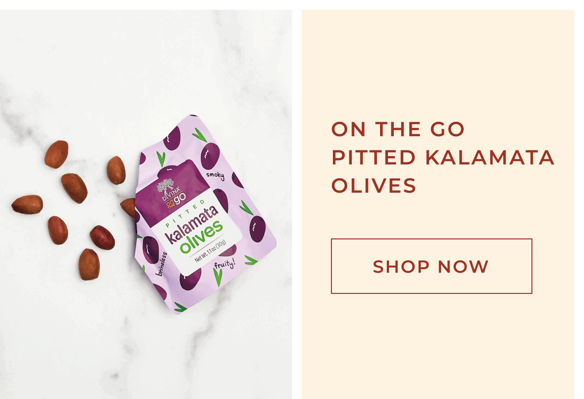 On The Go Pitted Kalamata Olives | [ SHOP NOW ]