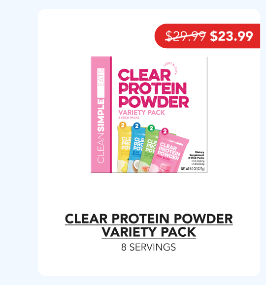 Clear Protein Powder Variety Pack