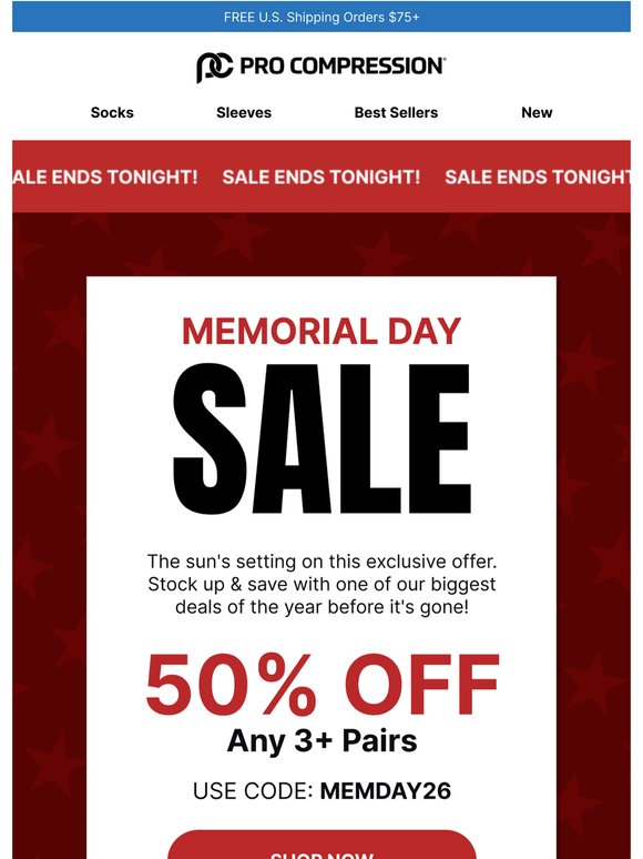 BIG Memorial Day Sale ends TONIGHT ⏰