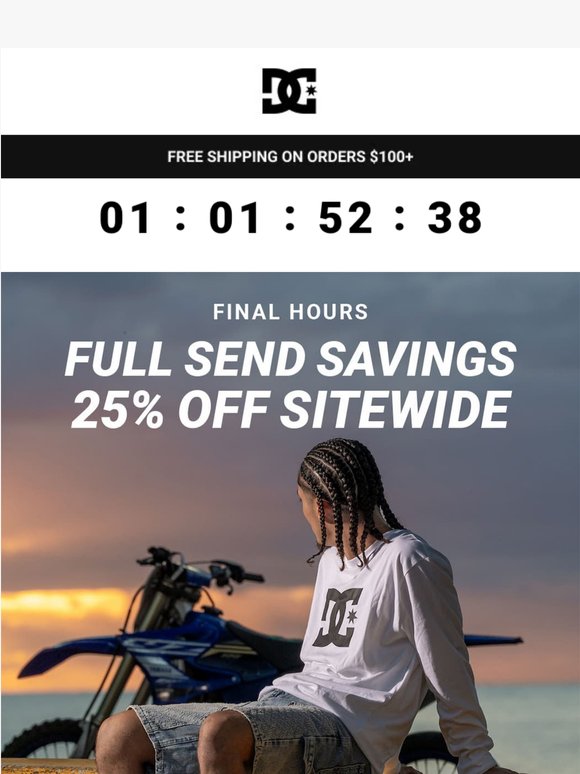 LAST CHANCE: 25% OFF
