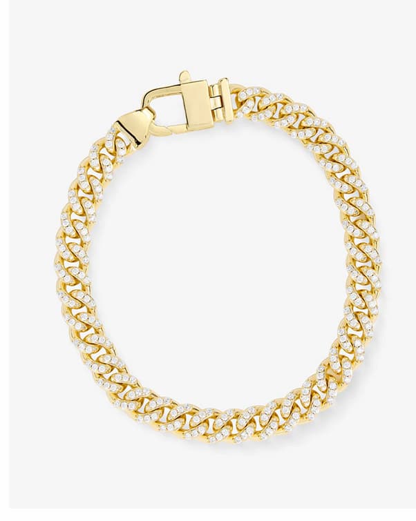 Pavé Julian Cuban Chain Bracelet 6.8mm