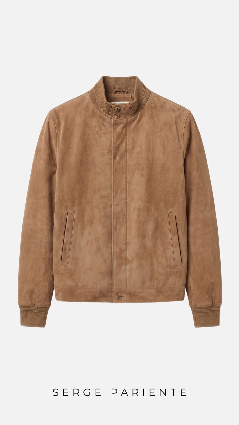 Blouson en daim Ziggy taupe
