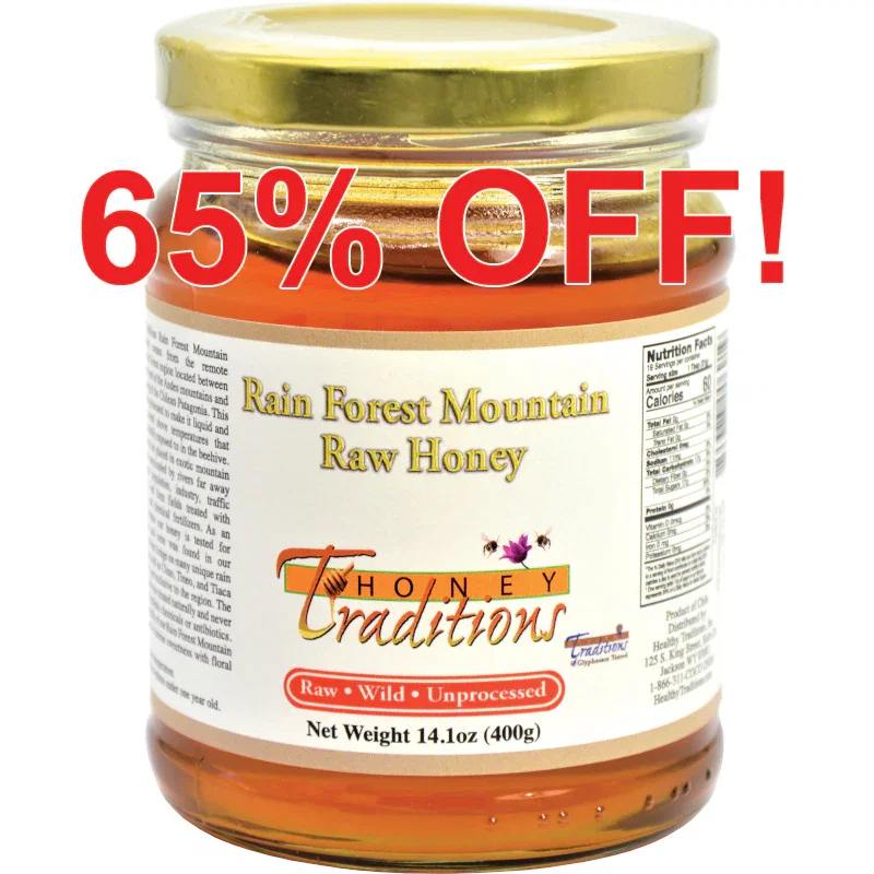 Image of Rain Forest Mountain Raw Honey - 14 oz. Glass Jar