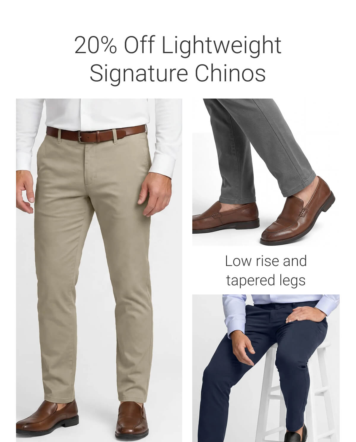 20% Off Lightweight Signature Chinos