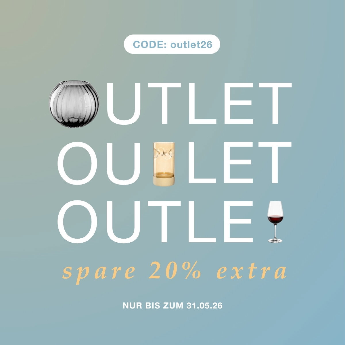 Outlet: Spare 50 % + 20 % Extra