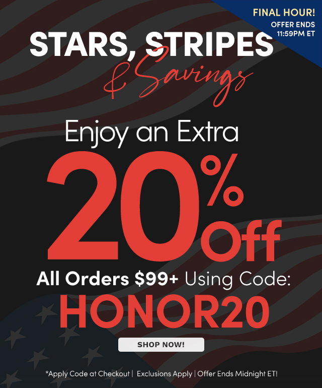 Stars, Stripes & Savings | Extra 20% Off All Orders $99+ with Code: HONOR20