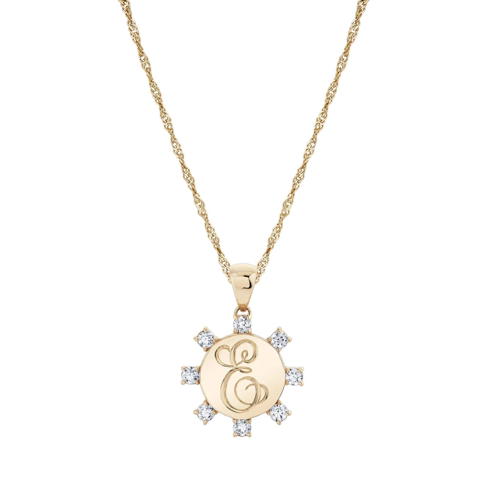 Image of Diamond Carousel Signet Pendant