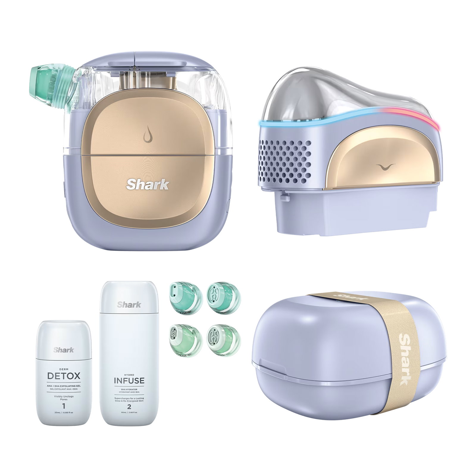 Shark FacialPro Glow Glow-Boosting At-Home Facial System - Spa Purple
