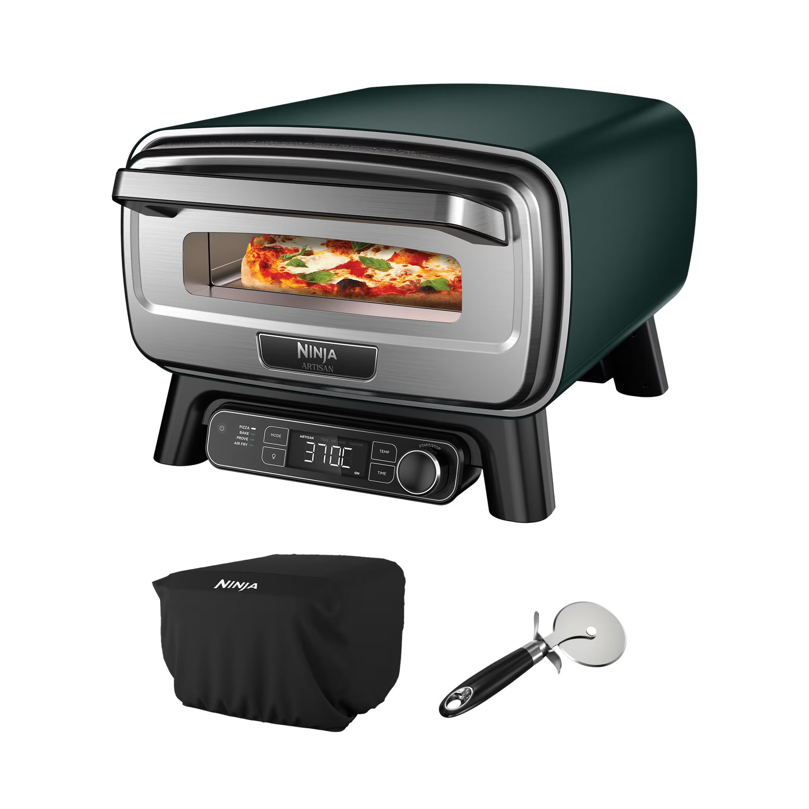Ninja Artisan Electric Outdoor Pizza Oven & Air Fryer – British Racing Green MO201UKDB