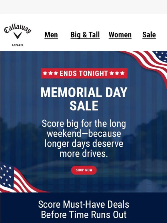 Ends TONIGHT: The Memorial Day Sale