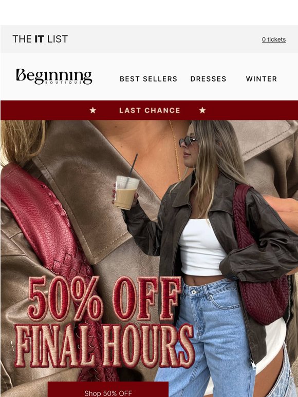 🚨 50% OFF gone tomorrow!