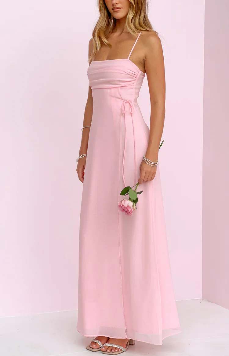 Image of Flossie Pink Maxi Sleeveless Dress