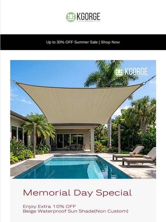 Ends Today: Extra 10% Off Memorial Day Special