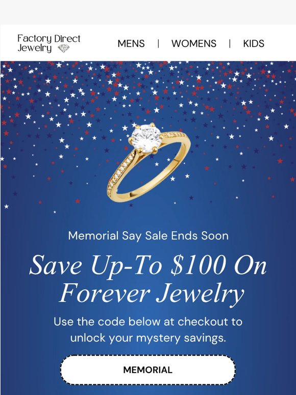 Memorial Day Sale Ending Soon