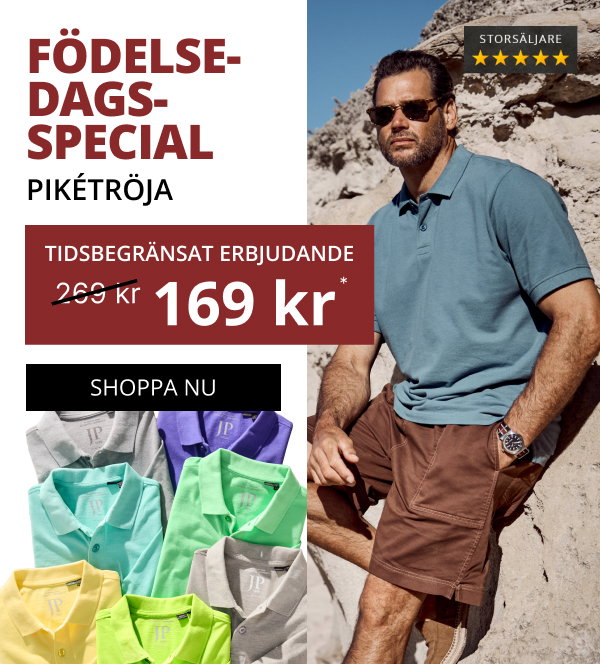 Birthday Special - Pikétröja 189 kr