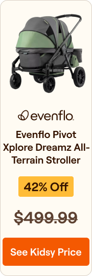 New Evenflo Pivot Xplore Dreamz All-Terrain Stroller Wagon with Bassinet Insert (Voyager Green)