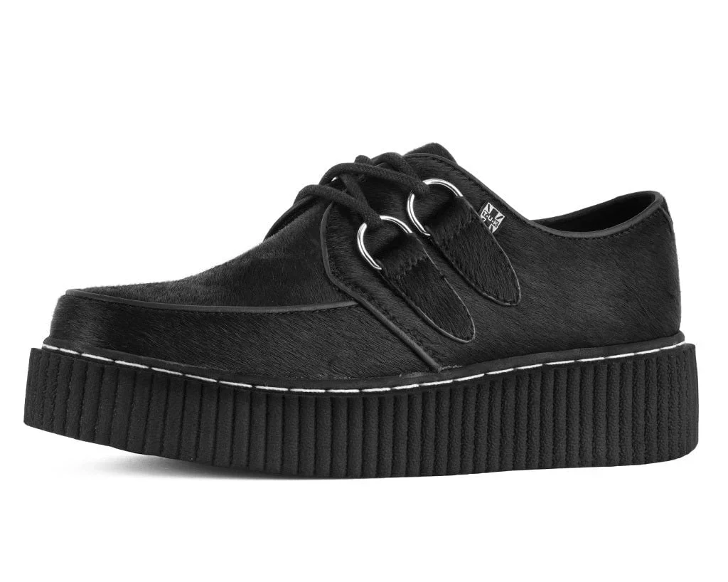 Image of Black Cow Hair Vintage Creeper