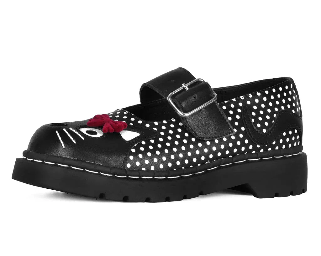 Image of Black Polka Dot Kitty Mary Jane
