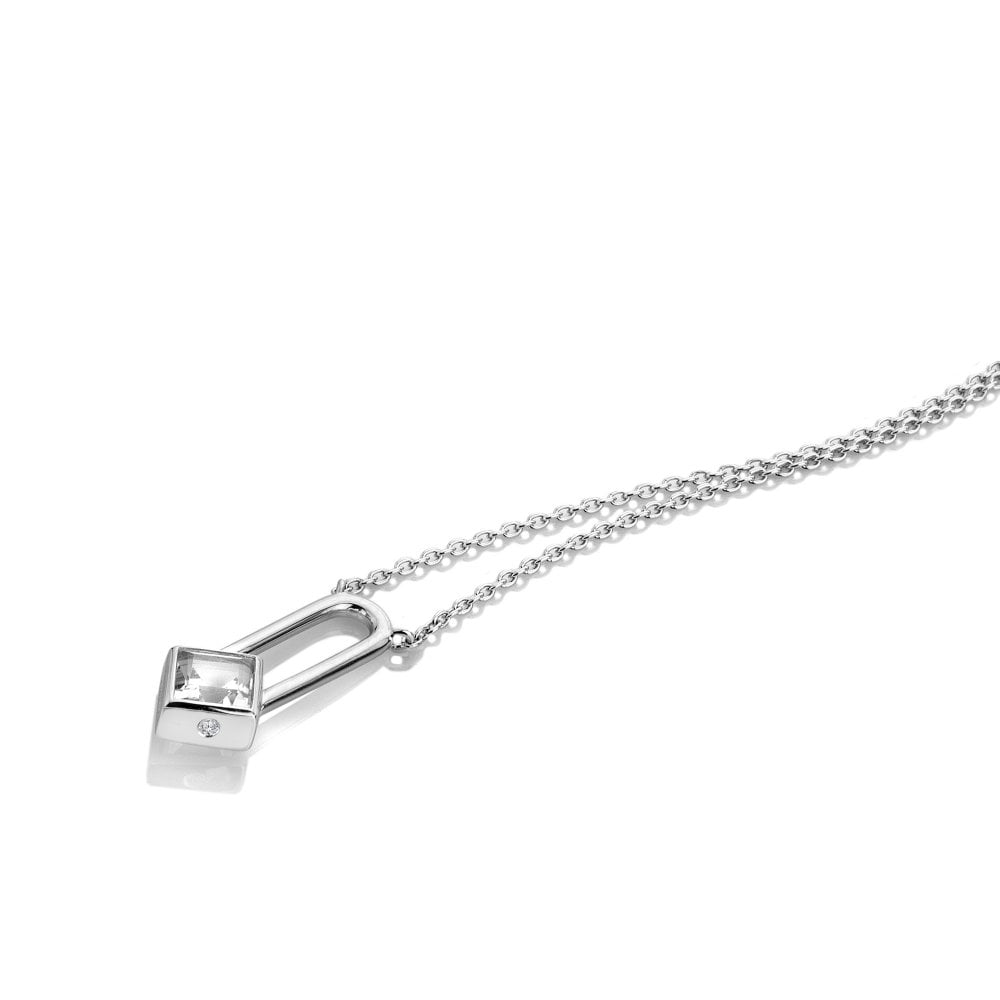 Image of Solitaire Necklace - Square