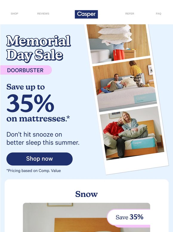Memorial Day Doorbusters: Save up to 35%