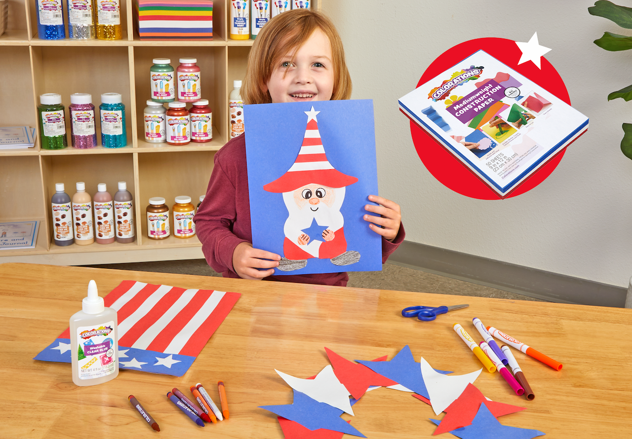 Colorations® 9" x 12" Patriotic Construction Paper - 3 Colors, 150 Sheets