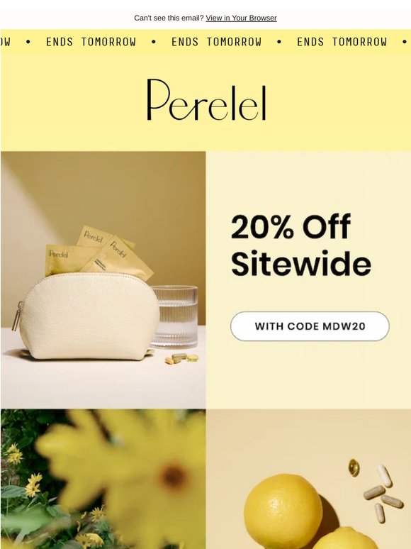 20% off ends tomorrow! 👋