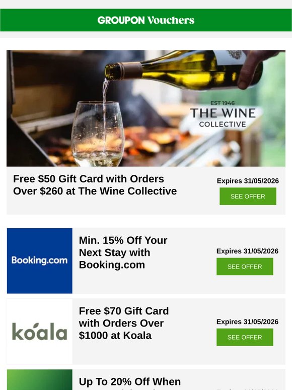 $70 Koala, $50 wine & more exclusive rewards inside